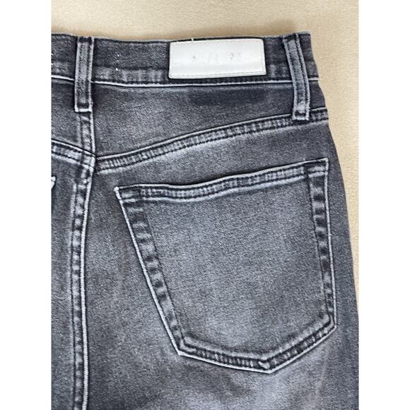 RE/DONE Jeans Womens 27 Black High Rise Stove Pipe Straight Leg Button Fly Denim - Picture 13 of 15
